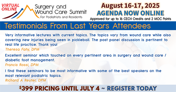 Register Here for the 2025 Surgery and Advanced Wound Care Summit